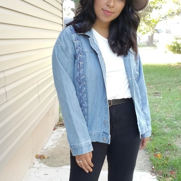 𝙇𝘼𝙎𝙏 𝙊𝙉𝙀 | CROSS MY HEART DENIM BLUE JACKET - Picture 10 of 11